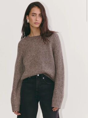 Everlane Fisherman Crew in Cloud - Taupe Melange